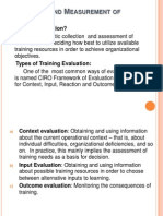 Evaluation and Measurement of Training