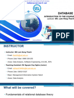 Database (3credits) - Introduction