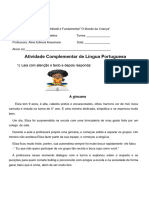 trabalho  Lingua Portuguesa Aline 
