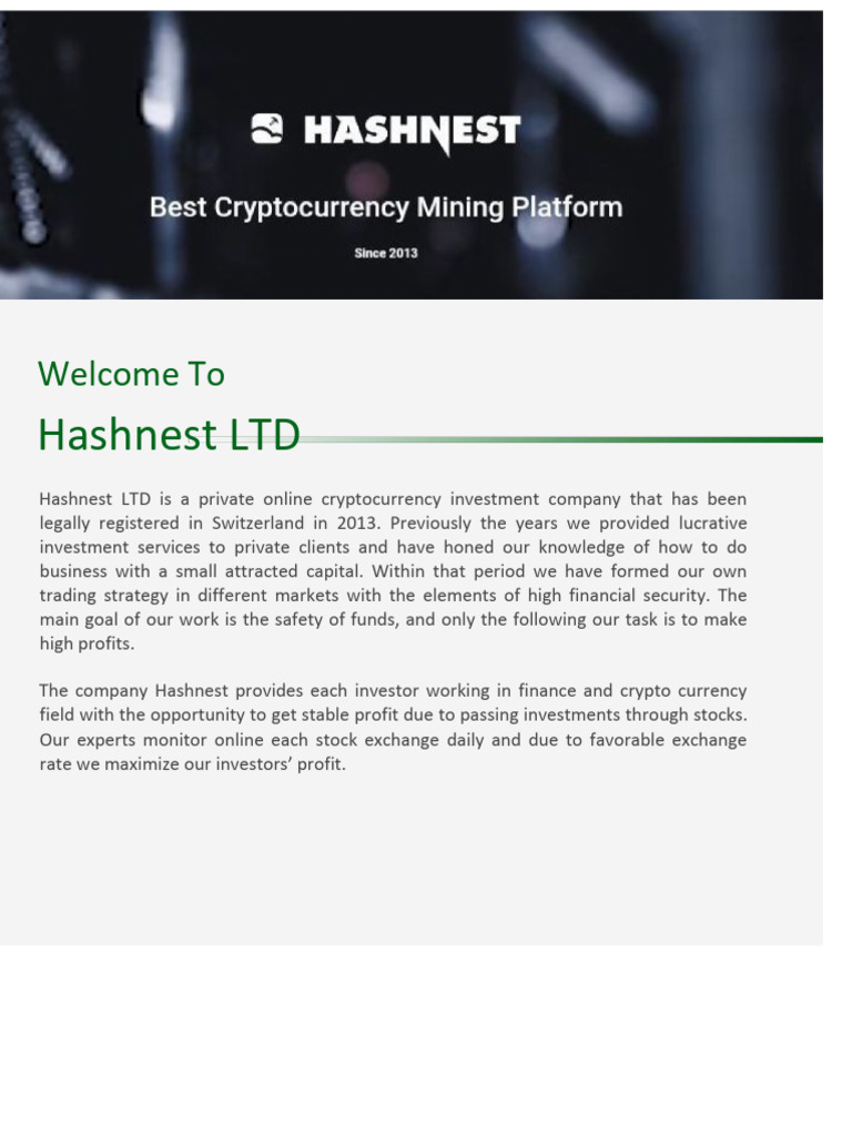 Hashnest LTD English 2 PDF Investing Cryptocurrency