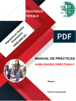 Manual de Prácticas. Habilidades Directivas II