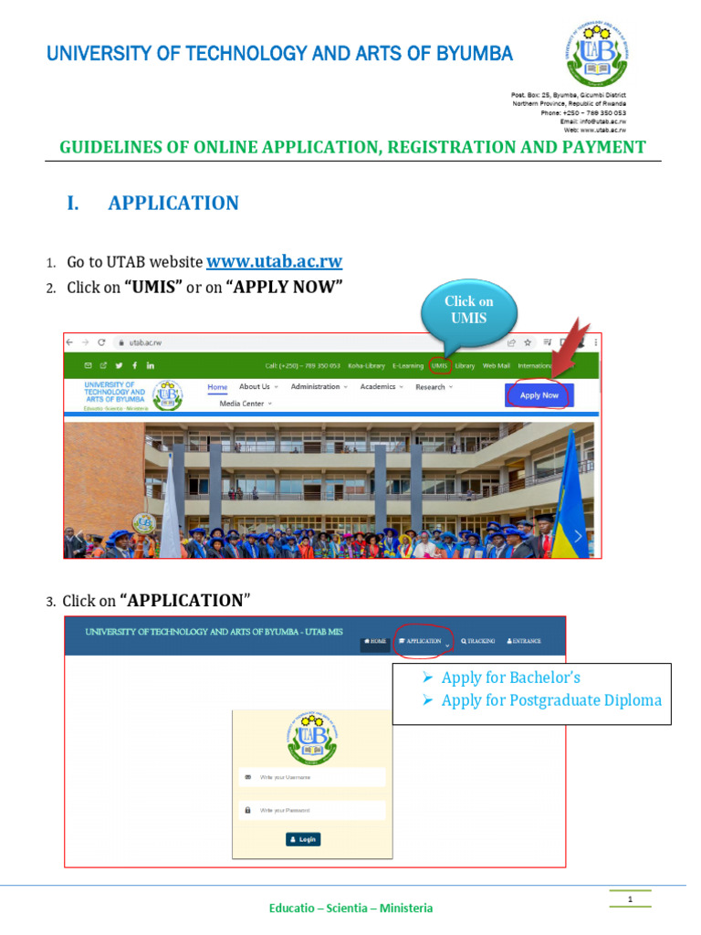 UTAB Online Application and Registration Guidelines-Updated-New | PDF ...
