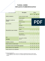 PLANUL CADRU ȘI SCHEMA ORARĂ