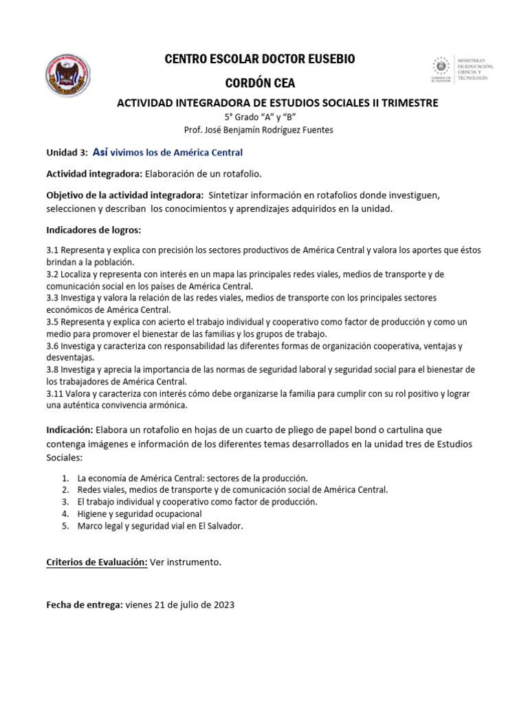 Act - Integra - Soc - 5°A y B - II TRI - 2023 | PDF | Arte