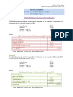 Income Statement - Calculation of Gross Profit, Illustrations