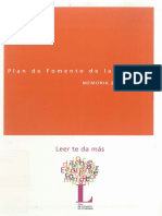 Plan de Fomento de La Lectura. Memoria 2001-2003