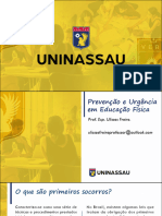 Aula 02 - PREVENÇÃO E URGÊNCIA EM EDUCAÇÃO FÍSICA - Primeiros Socorros.