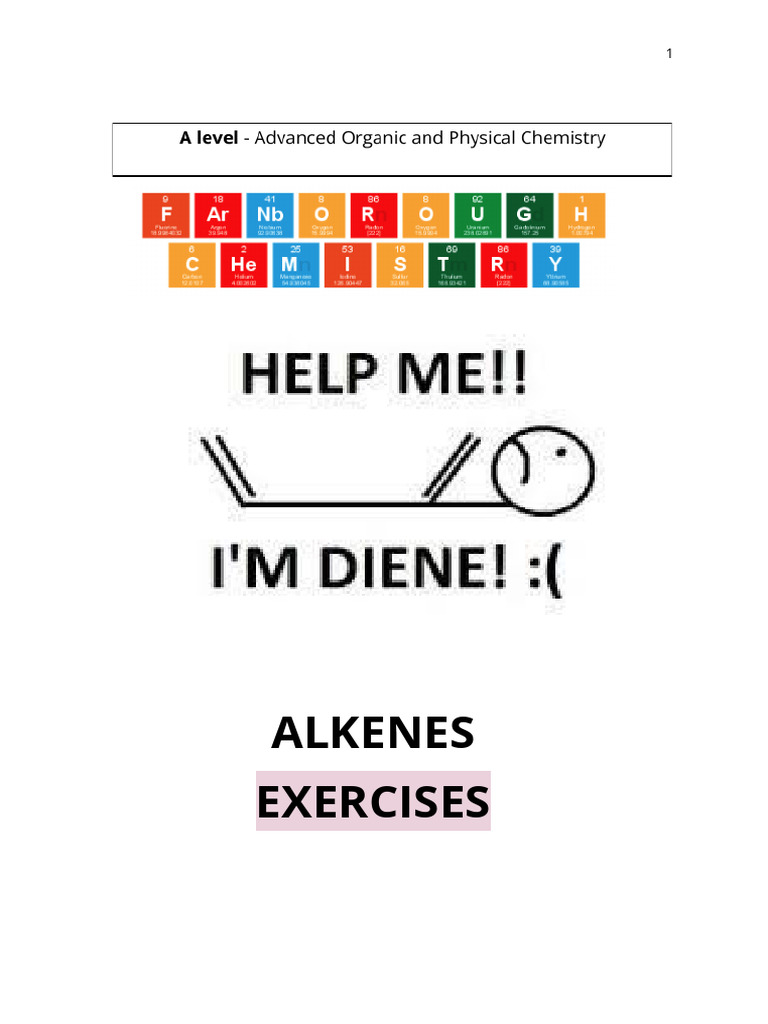 Alkenes - Exercises | PDF | Alkene | Isomer
