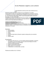 Tasa de Crecimiento de Phaseolus Vulgaris y Lens Culinaris