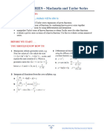 Maclaurin and Taylor Series