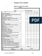 Fork Lift Inspection Form