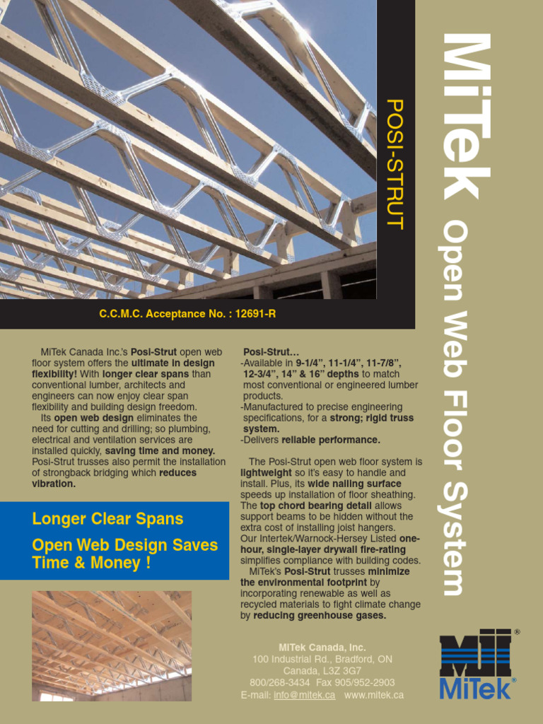 Posi-Strut Brochure 2011 | PDF | Truss | Drywall