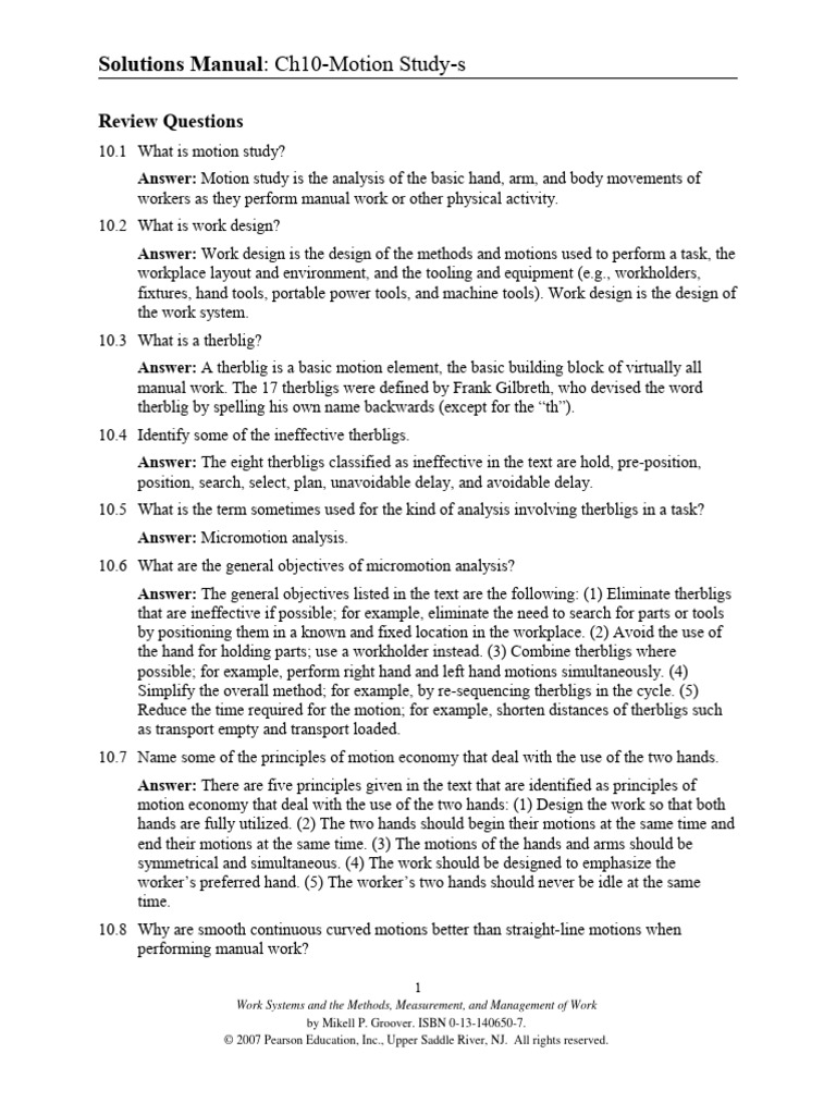 Motion Study and Work Design Principles | PDF | Screw | Pallet