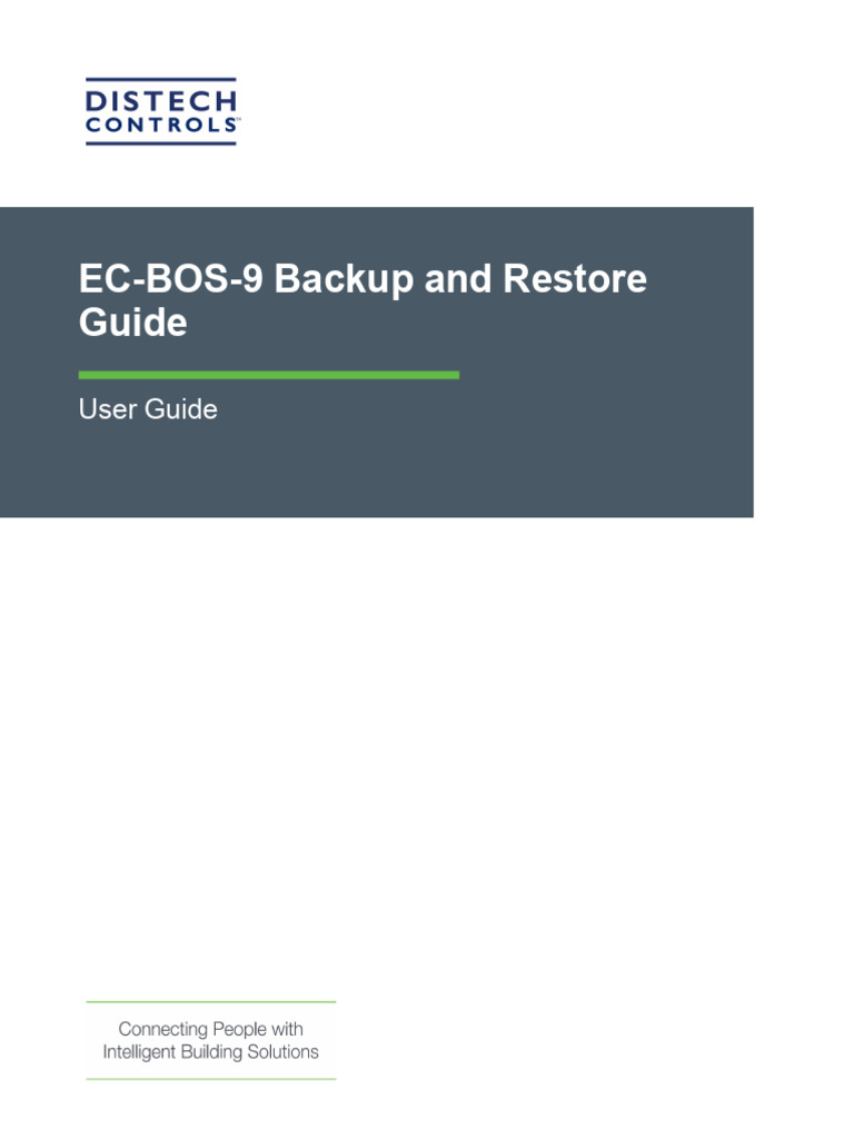 EC-BOS-9 Backup and Restore Guide | PDF | Backup | Computer File