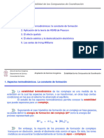 Tema 3. Estabilidad de los compuestos de coordinación