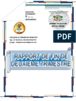 Rapport 2° T collège le tremplin M'batto 16-17