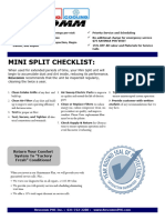 MP Mini Split Checklist