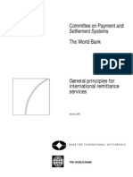 Committee On Payment and Settlement Systems The World Bank: General Principles For International Remittance Services