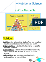Unit 1 - Note #1 - Nutrition