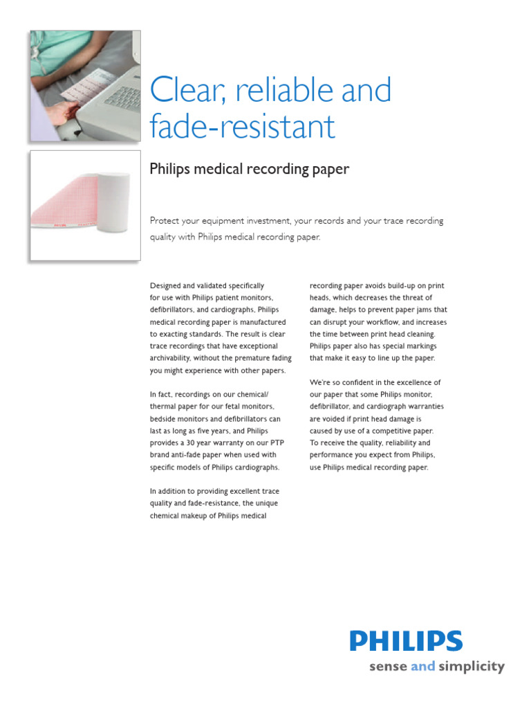 Philips Medical Recording Paper Guide | PDF | Paper | Printing