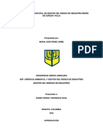 Análisis Del Plan Municipal de Gestion Del Riesgo de Desastre