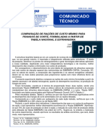 Comparação de Rações de Custo Mínimo para Frangos de Corte, Formuladas A Partir de Tabela Nacional e Estrangeira.