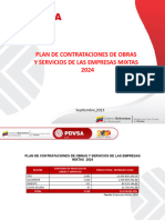 Plan de Contrataciones de Obras y Servicios de Las Empresas Mixtas 2024