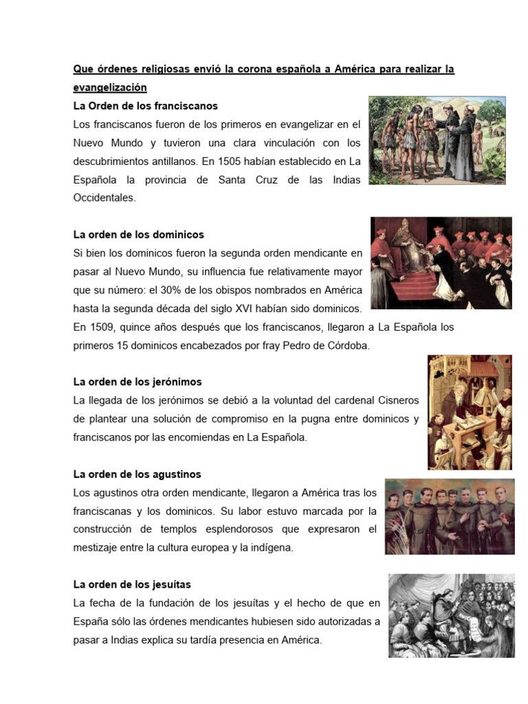 Órdenes religiosas en Nueva España | PDF
