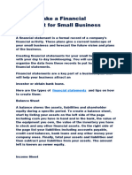 How to Make a Financial Statement for Small Business