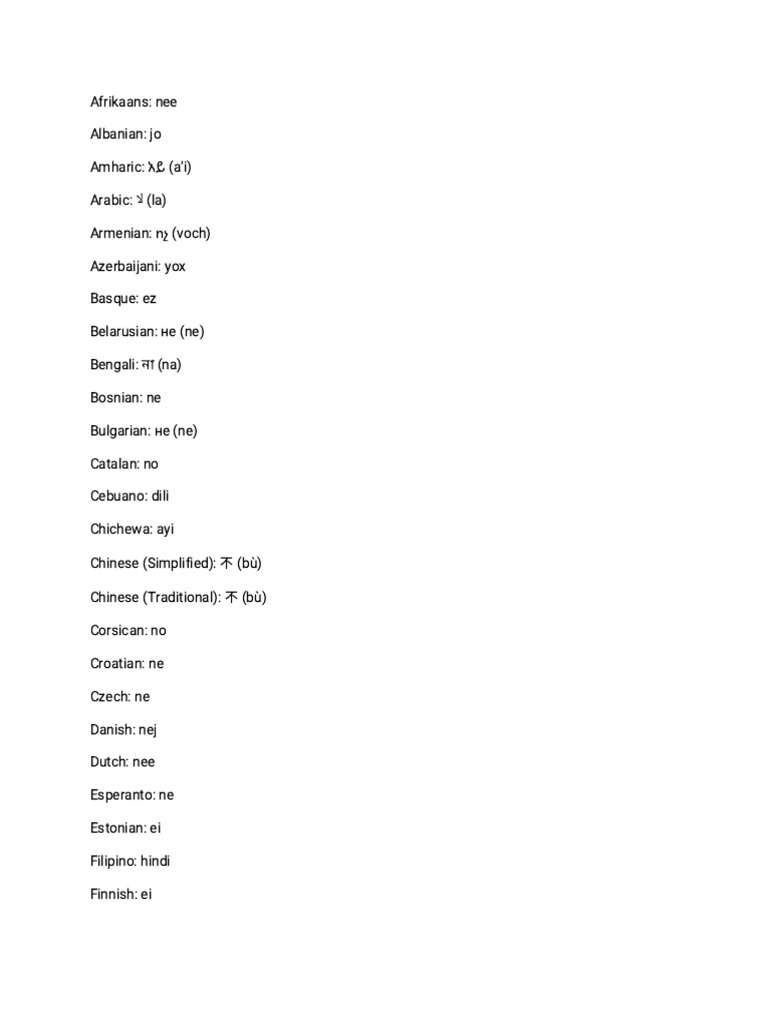 no-in-every-language-pdf
