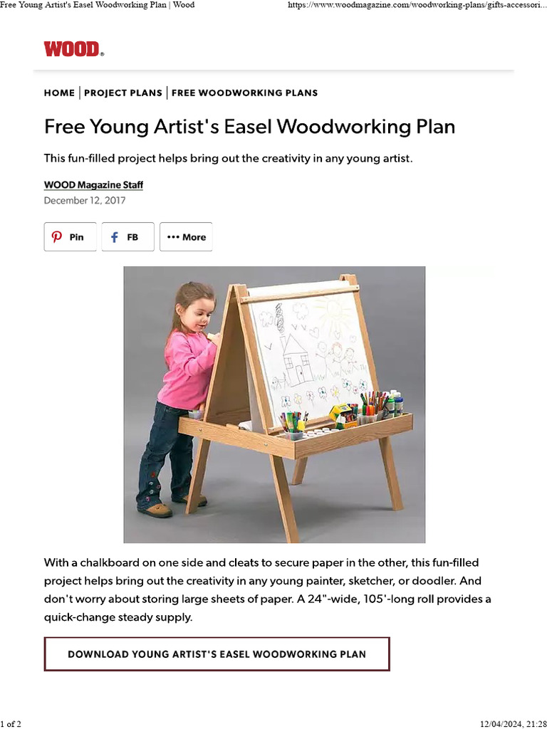 Artist Easel Plan PDF