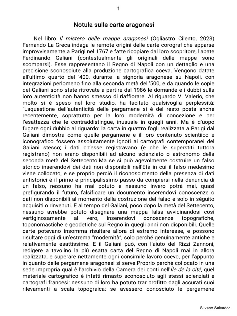 Notula Sulle Carte Aragonesi | PDF