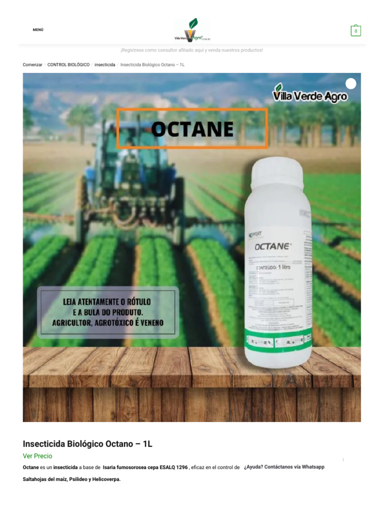 Octane Inseticida Biológico - 1L - Villa Verde Agro - Compre Aqui ...