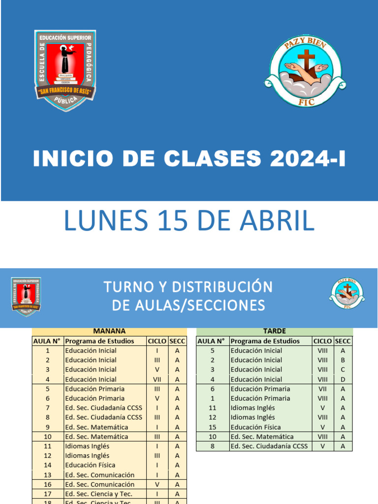 Programación de Clases 2023 | PDF | Estudios de idiomas extranjeros