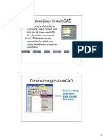 Dimensio in Autocad