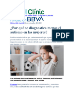 Autismo en mujeres (Clinic Barcelona)