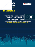 TEXTO UNICO ORDENADO DE LA LEY PARA LA LUCHA CONTRA LA EVASION Y PARA LA FORMALIZACION DE LA ECONOMIA DECRETO SUPREMO No150-2007-EF PERU