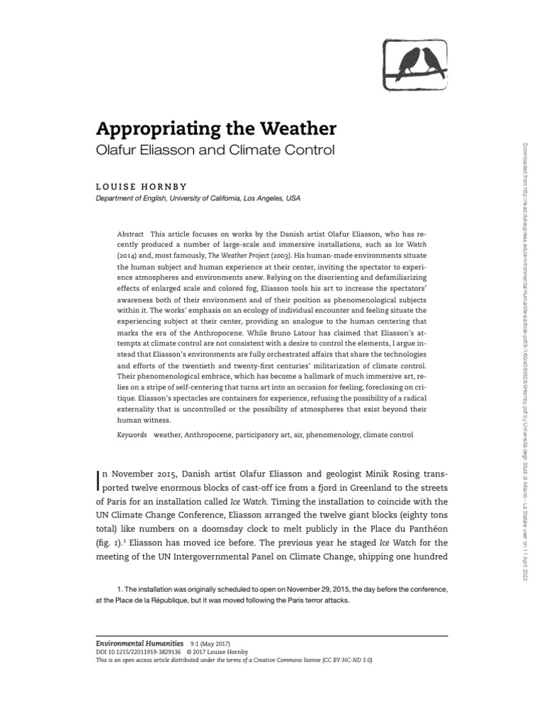 Appropriating The Weather, Louis Harnby | PDF | Color | Experience