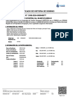 N° CHB-2024-000048077 Certificado de Historia de Dominio: CÓDIGO CATASTRAL Nro. 96-0487-012-0000-0-0