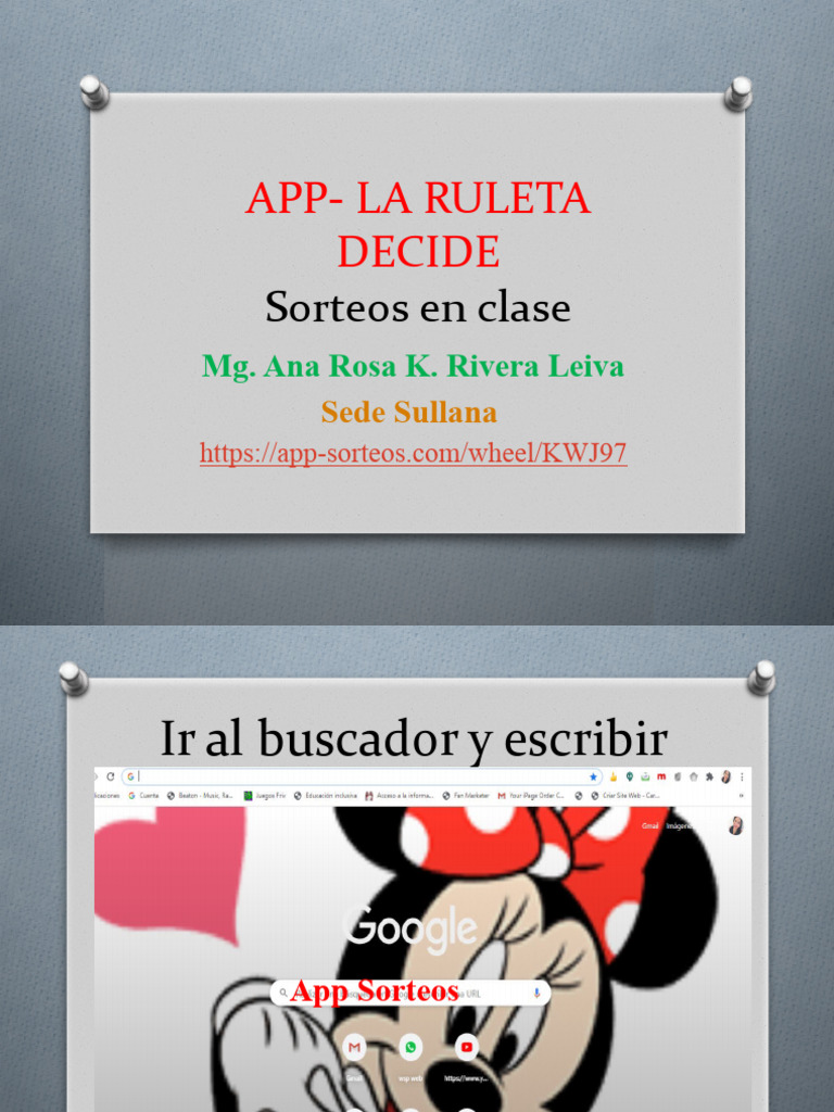 Sorteos en Clase con App Ruleta | PDF