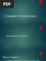 Compiler Construction Lecture 1