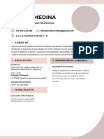 Curriculum CV de Mujer Profesional Con Foto Moderno Rosa Beige