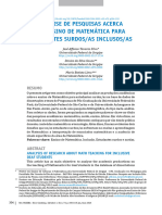 Análise de Pesquisas Acerca Do Ensino de Matemática para Estudantes Surdos Inclusos