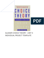 Glasser Choice Theory - Unit 3 Individual Project Template