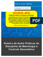 Resolução - (032 99194 - 8972) -- Roteiro de Aula Prática – Metrologia e Controle Geométrico