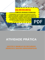 Resolução - (032 99194-8972) - Roteiro de Aula Prática - Gestão e Manejo de Recursos Hídricos e Bacias Hidrográficas