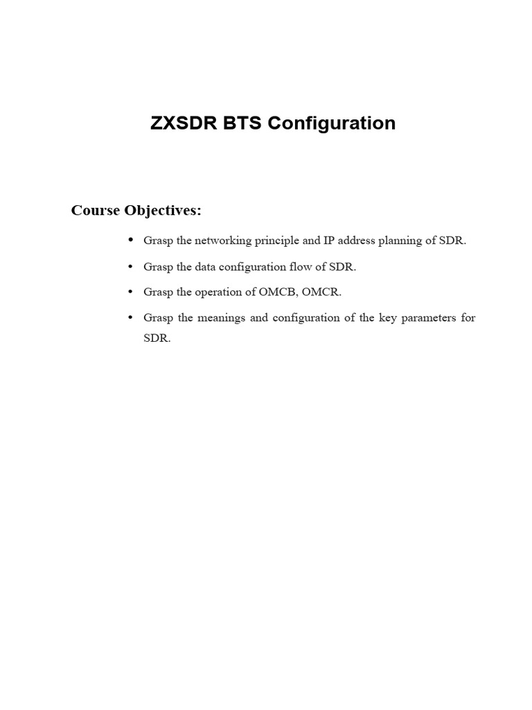 GB - OC2031 - E03 - 0 ZXSDR BTS Configuration 65 | PDF | Computer ...