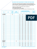 Battery Operated Fire Detection Equipment Inspection Record