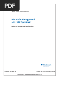 Materials Management With SAP S4HANA