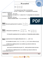 Série D'exercices - Math Droites-Equations-Systèmes - 1ère AS (2010-2011) MR YOUSSEF BOULILA